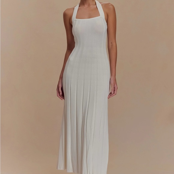 Meshki Halter Knit Midi Dress - Picture 1 of 5